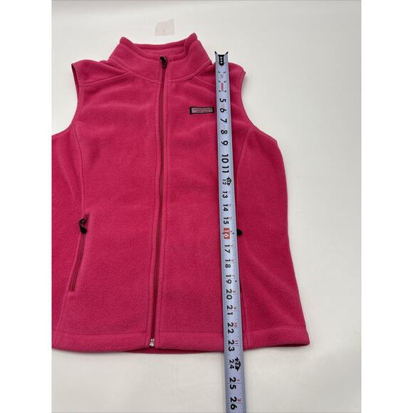 Vineyard Vines Vest Women's Size MEDIUM Pink Outdoors Zip Coat Fleece Ladies - Picture 3 of 10